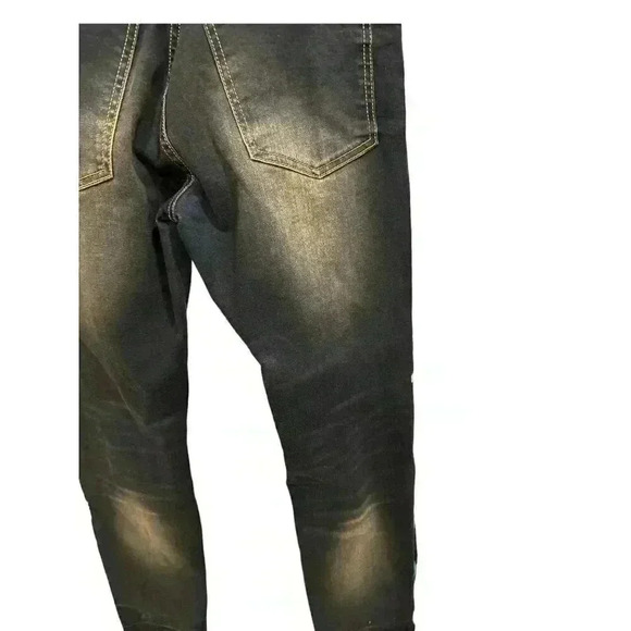 Mac Keen Men's Distressed Colorful Graffiti Jeans Dark Wash Size 34, Pre-Owned - Picture 10 of 13